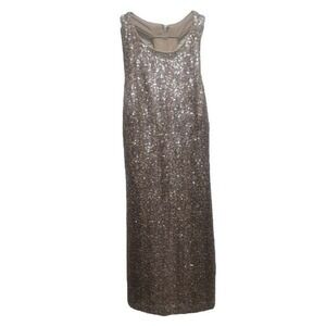 BAGDLEY‎ MISCHKA Gold Sequined Dress Racer-back Size 2